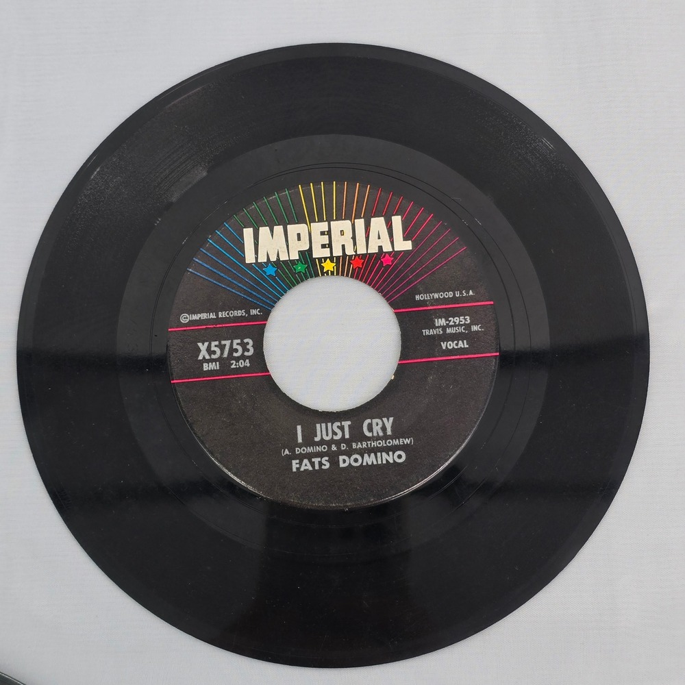 Fats Domino It Keeps Rainin‎ / I Just Cry Imperial X5753 45 RPM Vinyl Record 7"